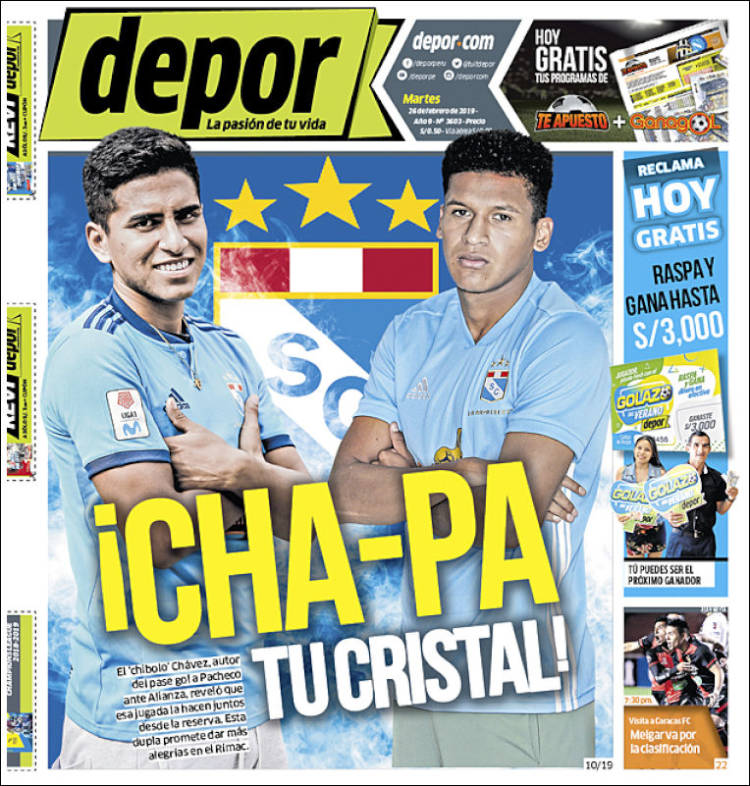 Portada de Depor (Per&uacute;)