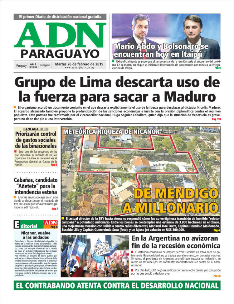 Portada de ADN Paraguayo (Paraguay)