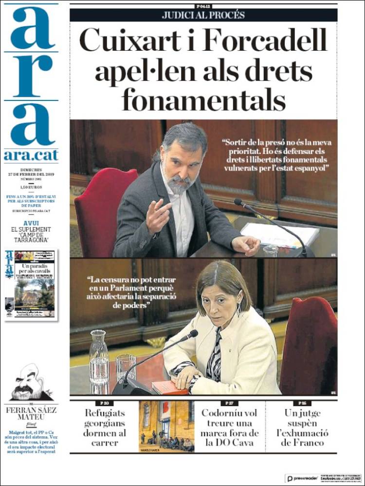 Portada de Ara (España)