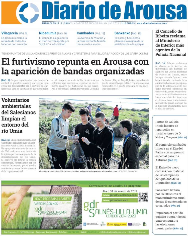 Portada de Diario de Arousa (España)