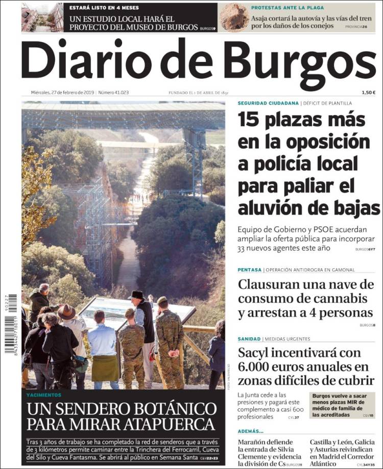 Portada de Diario de Burgos (España)