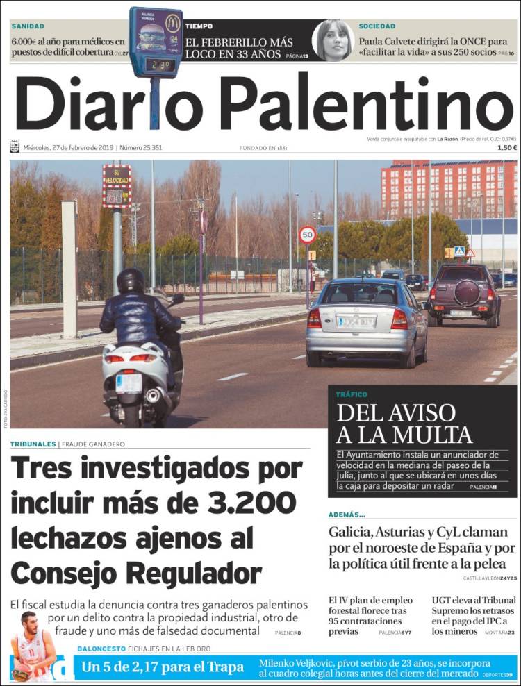 Portada de Diario Palentino (España)