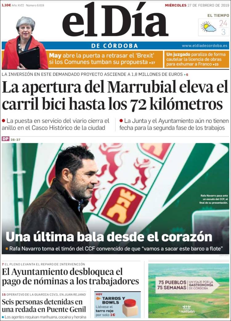 Portada de El Día de Córdoba (España)