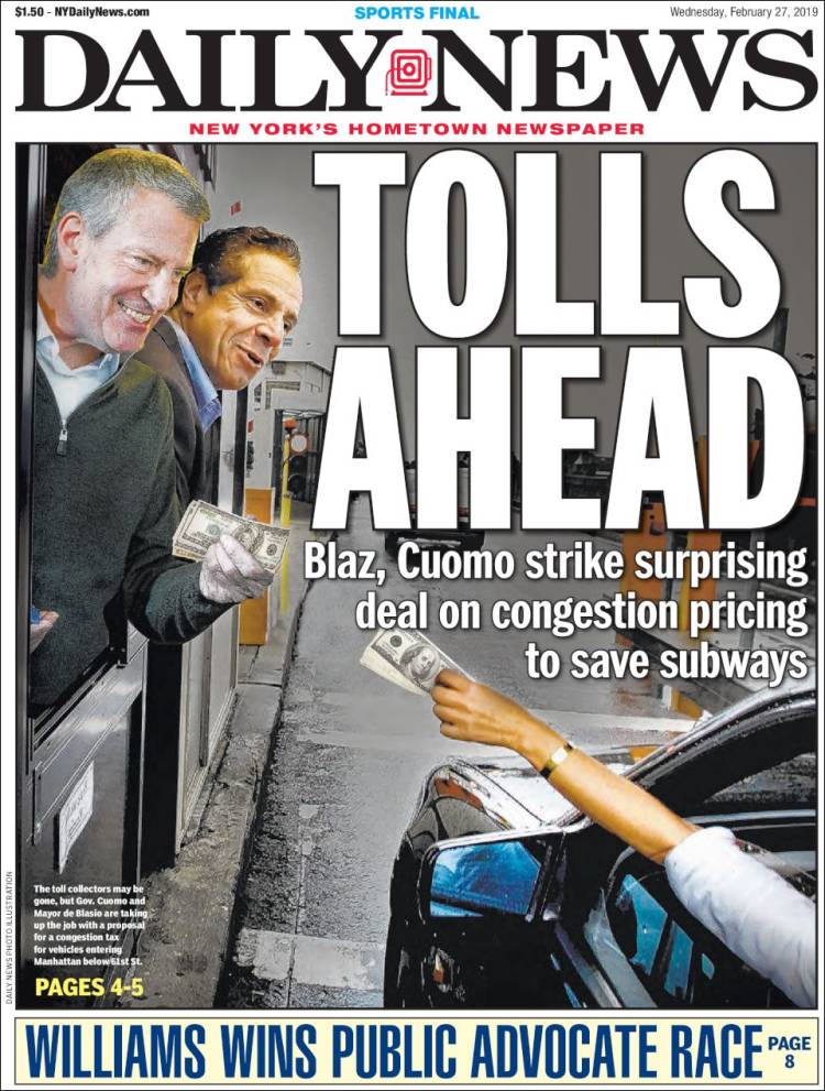 Portada de Daily News - New York (USA)