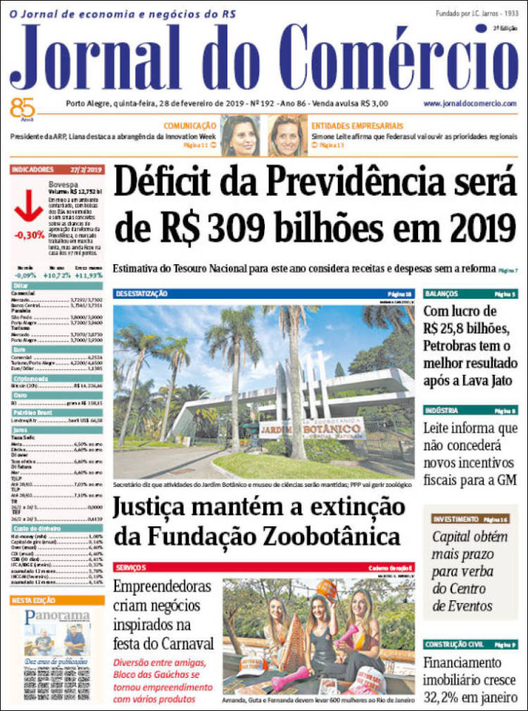 Portada de Jornal do Comércio (Brasil)