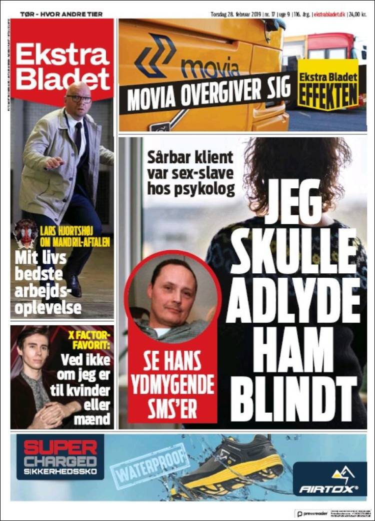 Portada de Ekstra Bladet (Dinamarca)