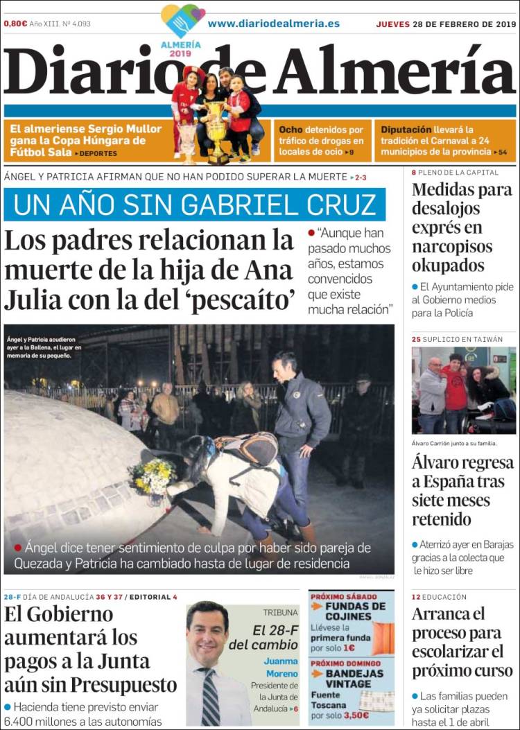 Portada de Diario de Almería (España)