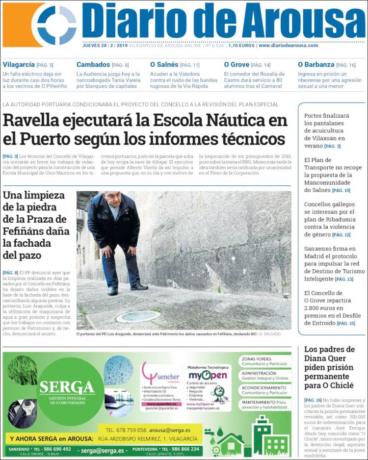 Portada de Diario de Arousa (España)