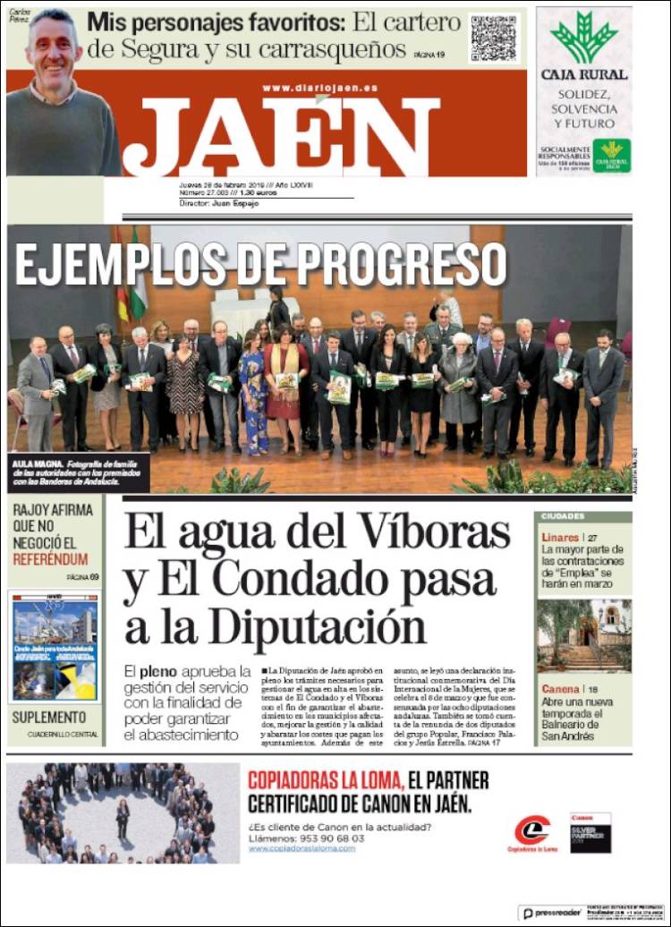 Portada de Diario Jaén (España)