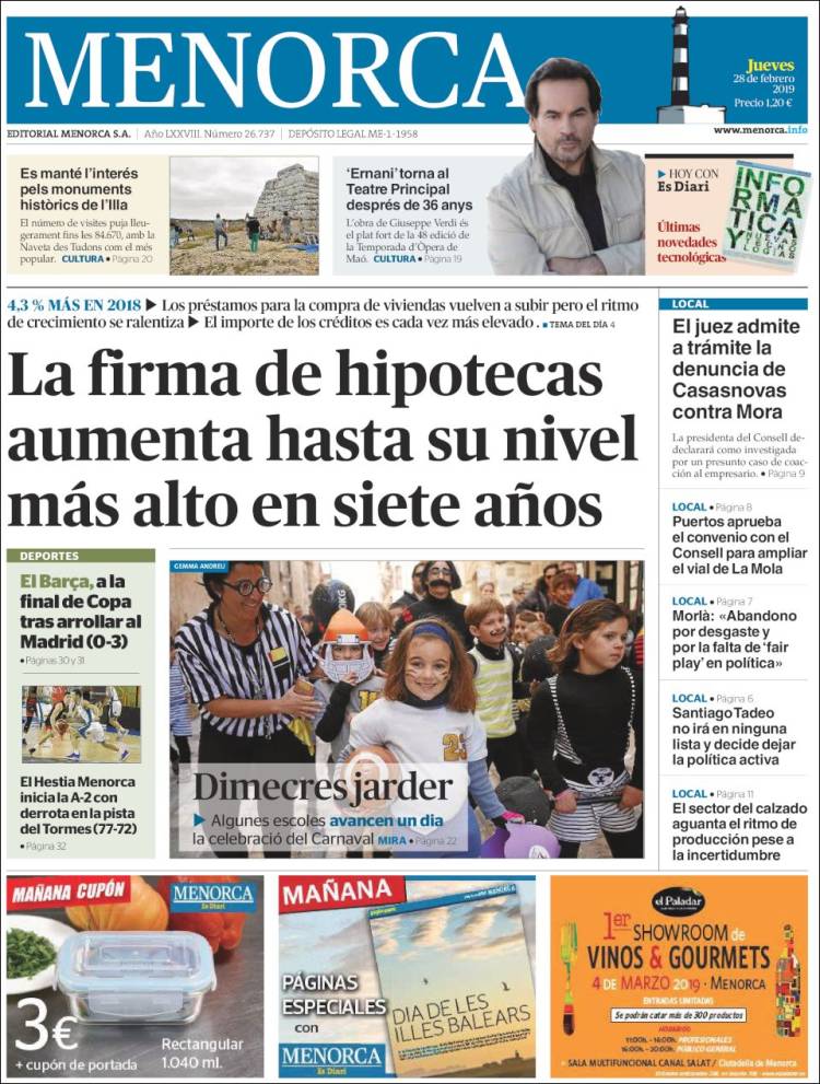 Portada de Menorca - Diario Insular (España)