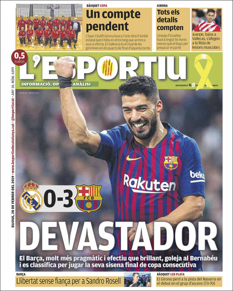 Portada de L'Esportiu : Girona (España)