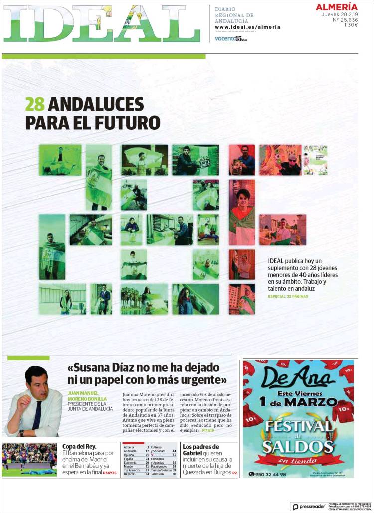 Portada de Ideal Almeria (España)