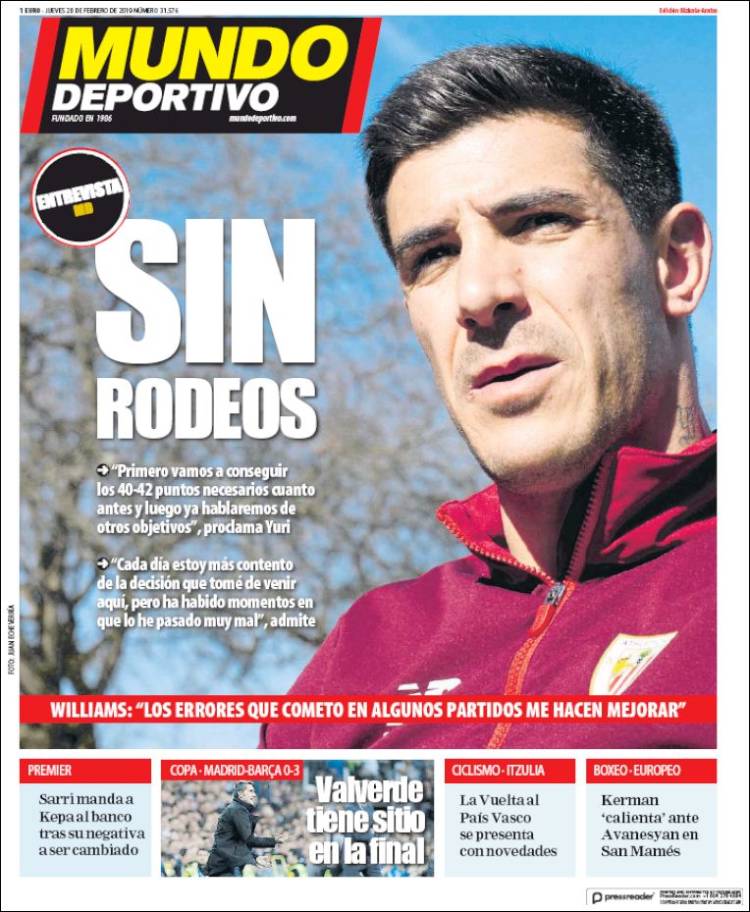 Portada de Mundo Deportivo Bizkaia (España)