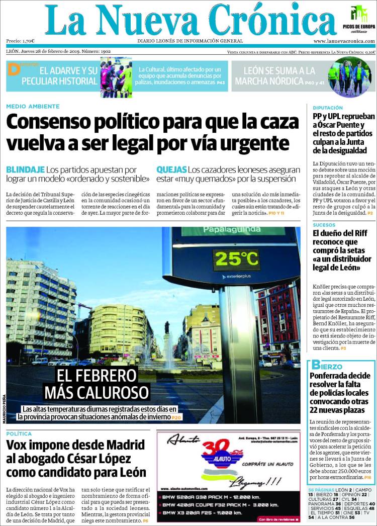 Portada de La Nueva Crónica (España)