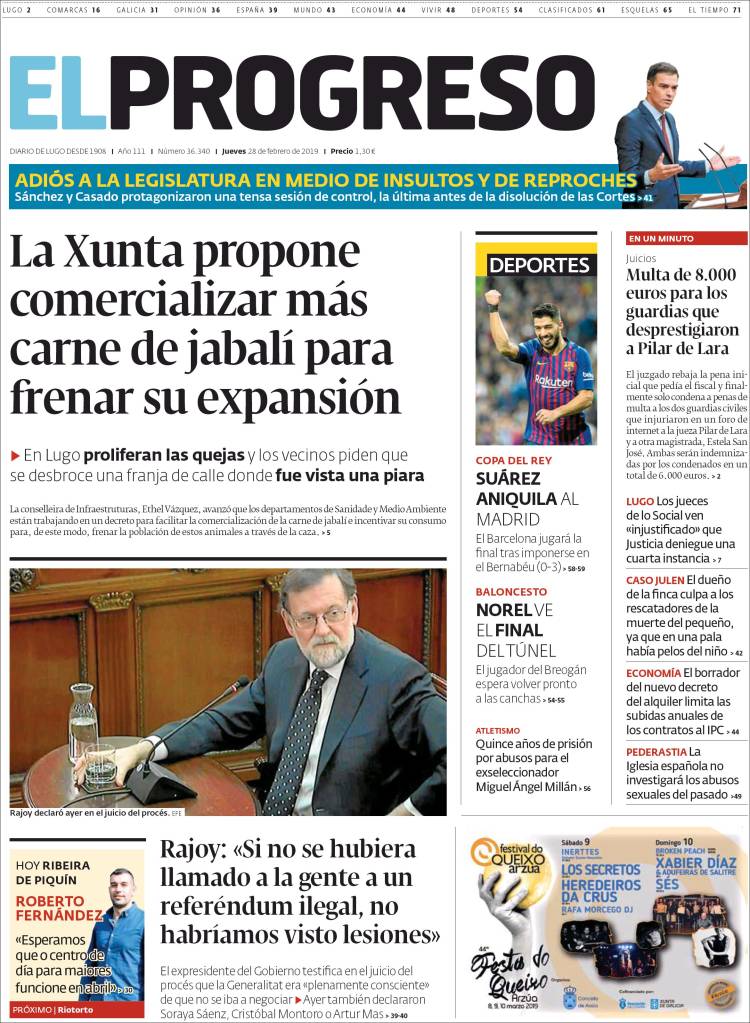 Portada de El Progreso (España)