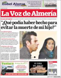 Portada de La Voz de Almería (España)