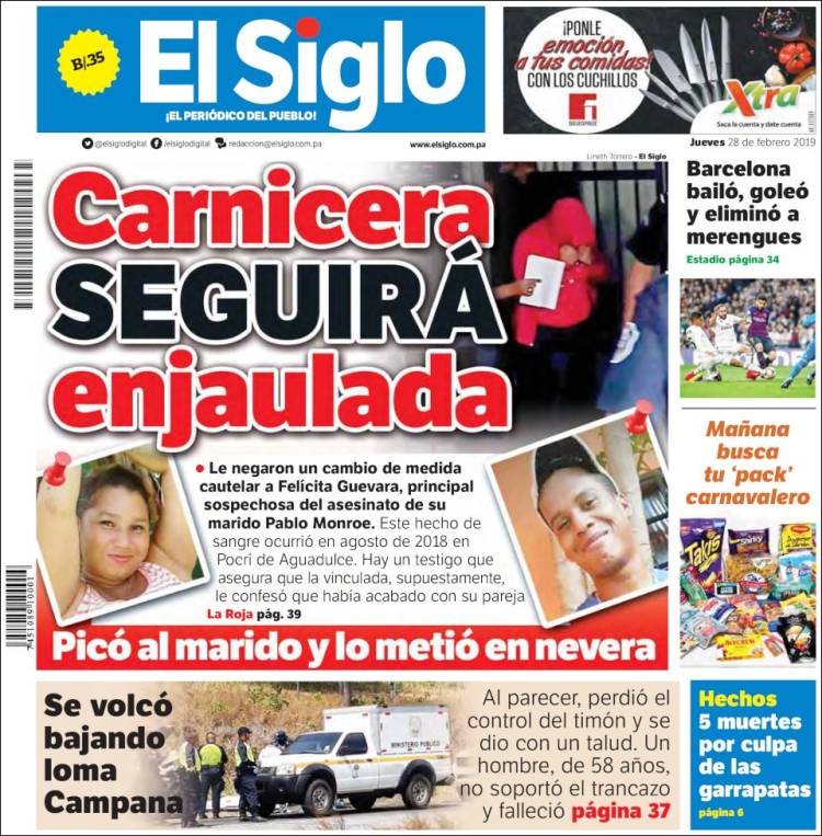Portada de El Siglo (Panam&aacute;)