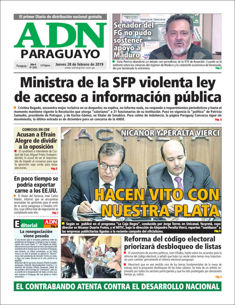Portada de ADN Paraguayo (Paraguay)