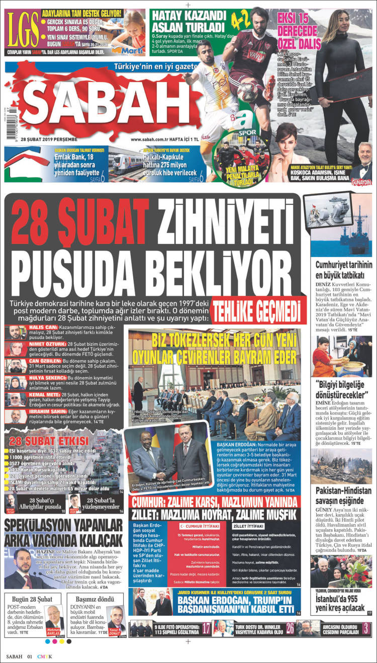 Portada de Sabah (Turqu&iacute;a)