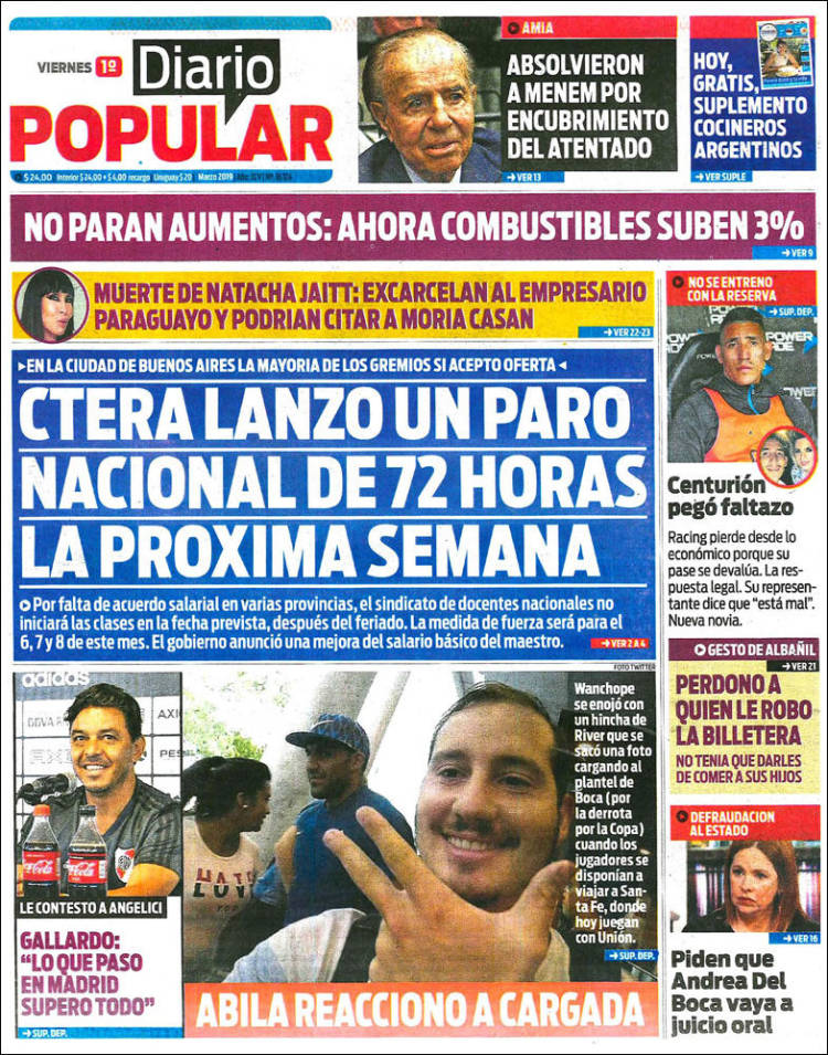 Portada de Diario Popular (Argentina)