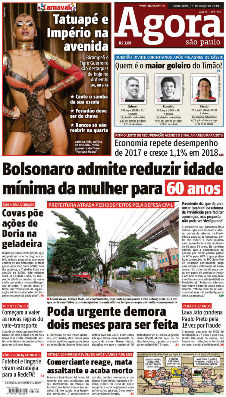 Portada de Agora São Paulo (Brasil)