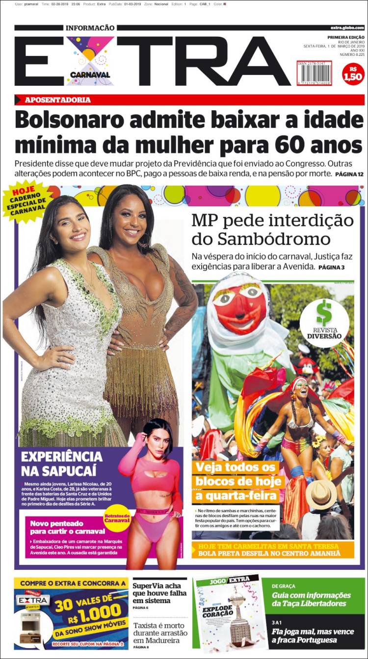 Portada de Extra (Brasil)