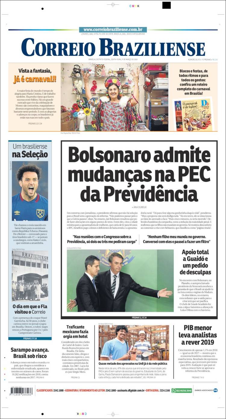 Portada de Correio Braziliense (Brasil)