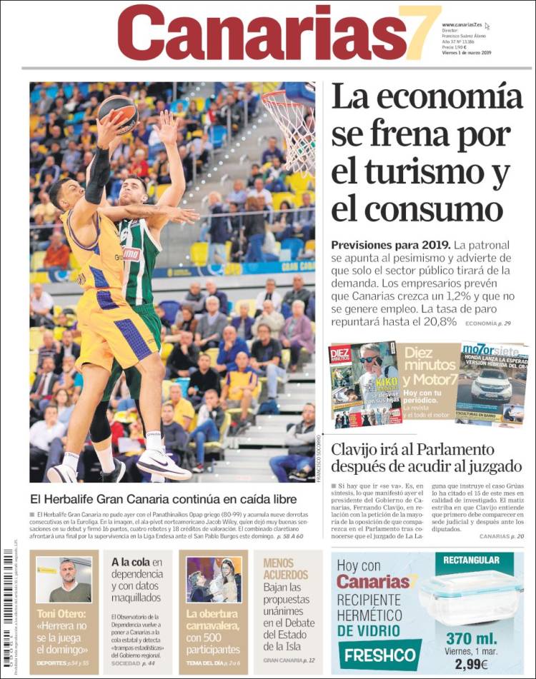 Portada de Canarias 7 - Lanzarote (Spain)