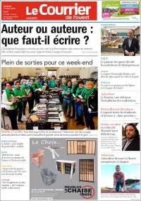 Portada de Le Courrier de l'Ouest (Francia)