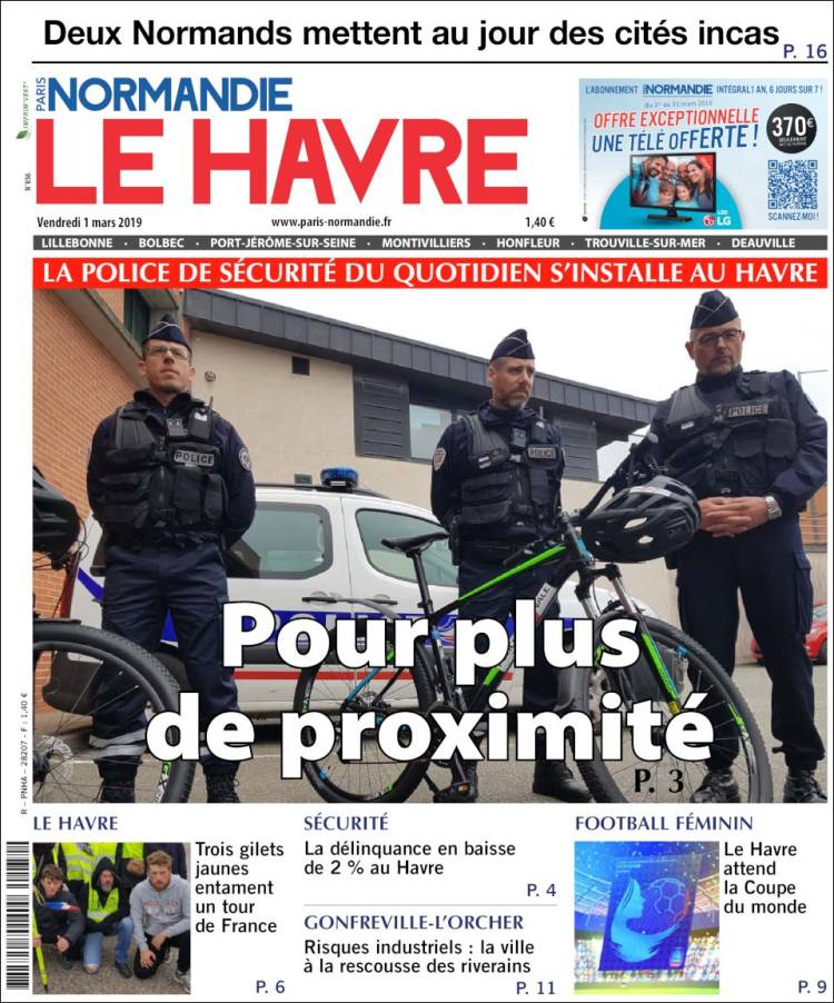 Portada de Le Havre Libre (Francia)