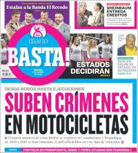 Portada de Diario Basta (México)