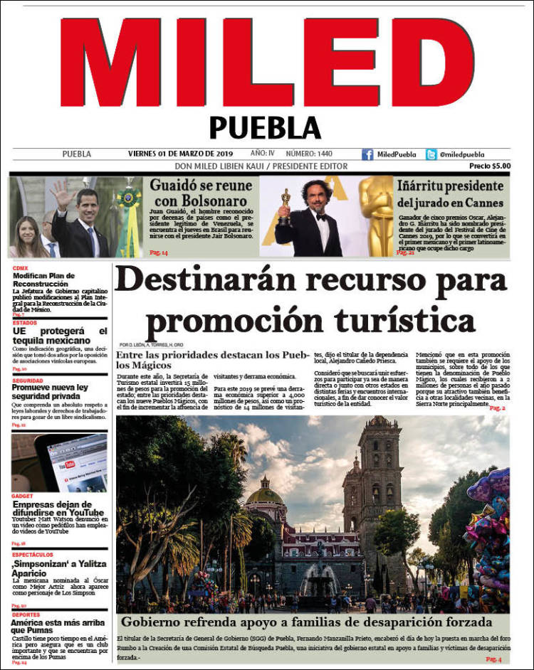 Portada de Miled - Puebla (México)