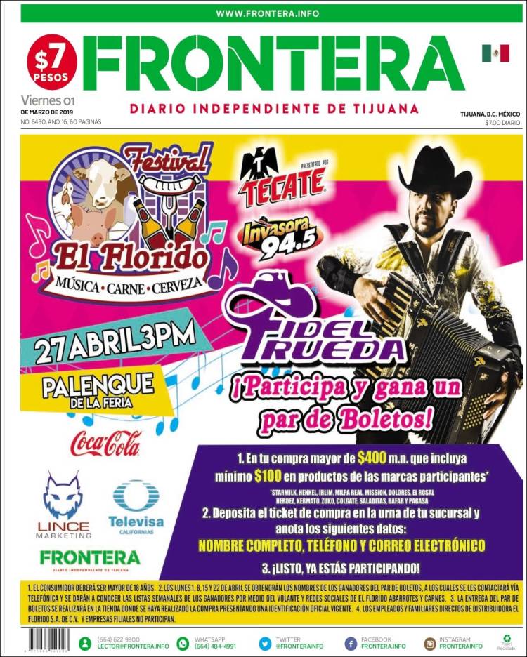 Portada de Frontera (México)