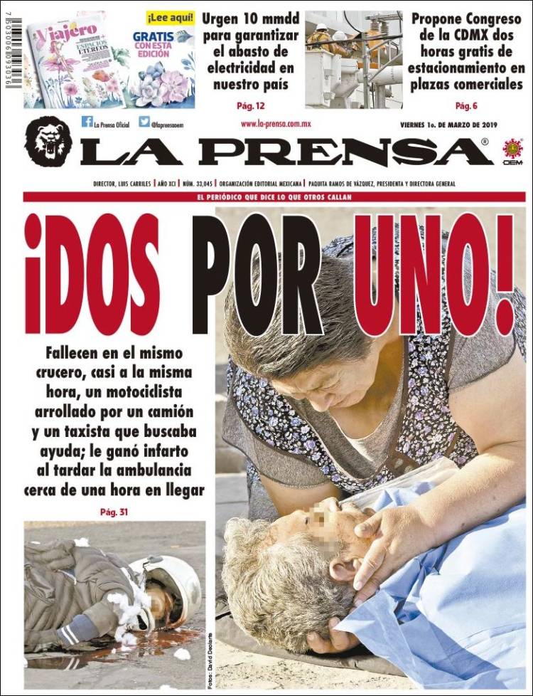 Portada de La Prensa (México)
