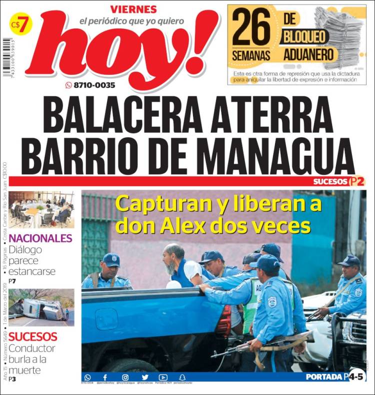 Portada de Hoy (Nicaragua)