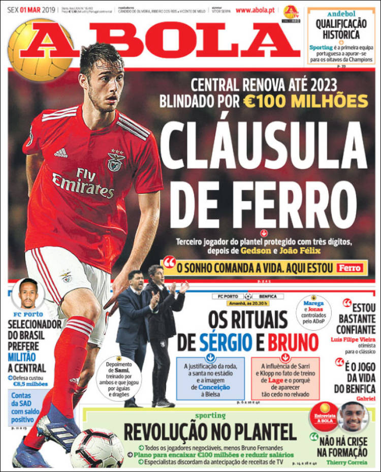 Portada de A Bola (Portugal)