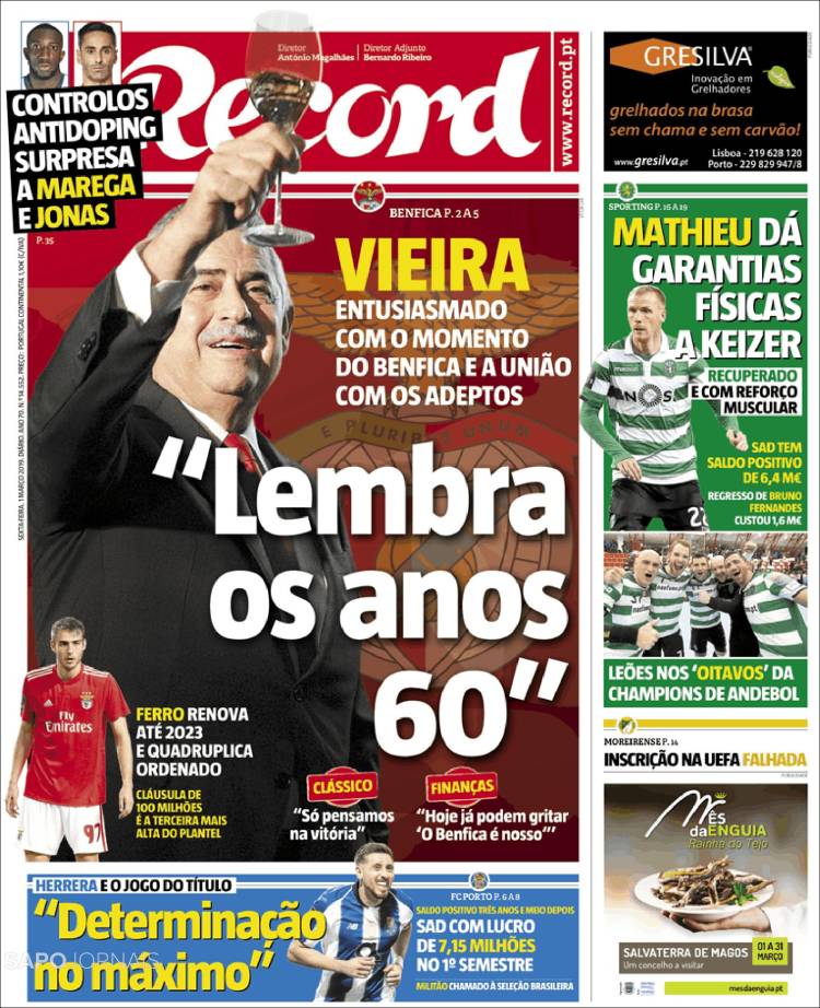 Portada de Record (Portugal)