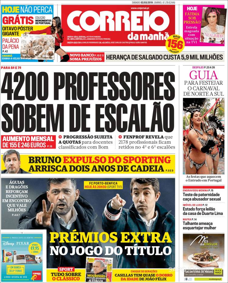 Portada de Correio da Manhã (Portugal)