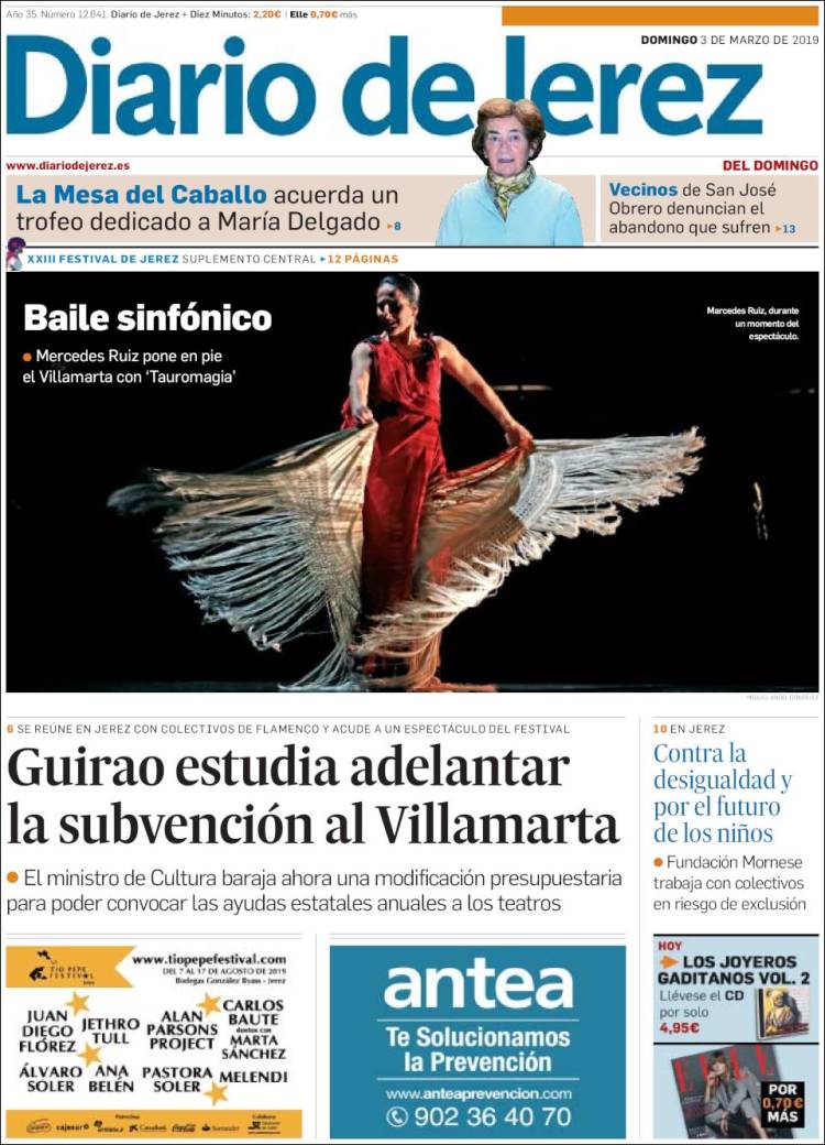 Portada de Diario de Jerez (España)