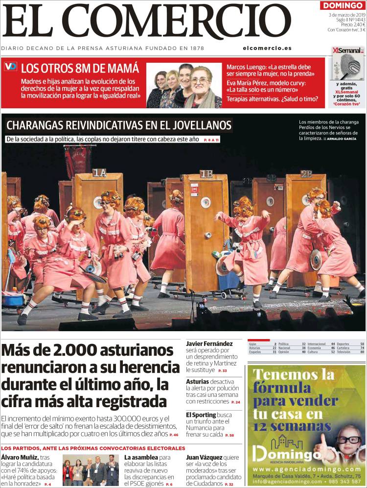 Portada de El Comercio (España)