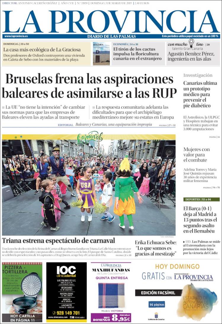 Portada de La Provincia (España)