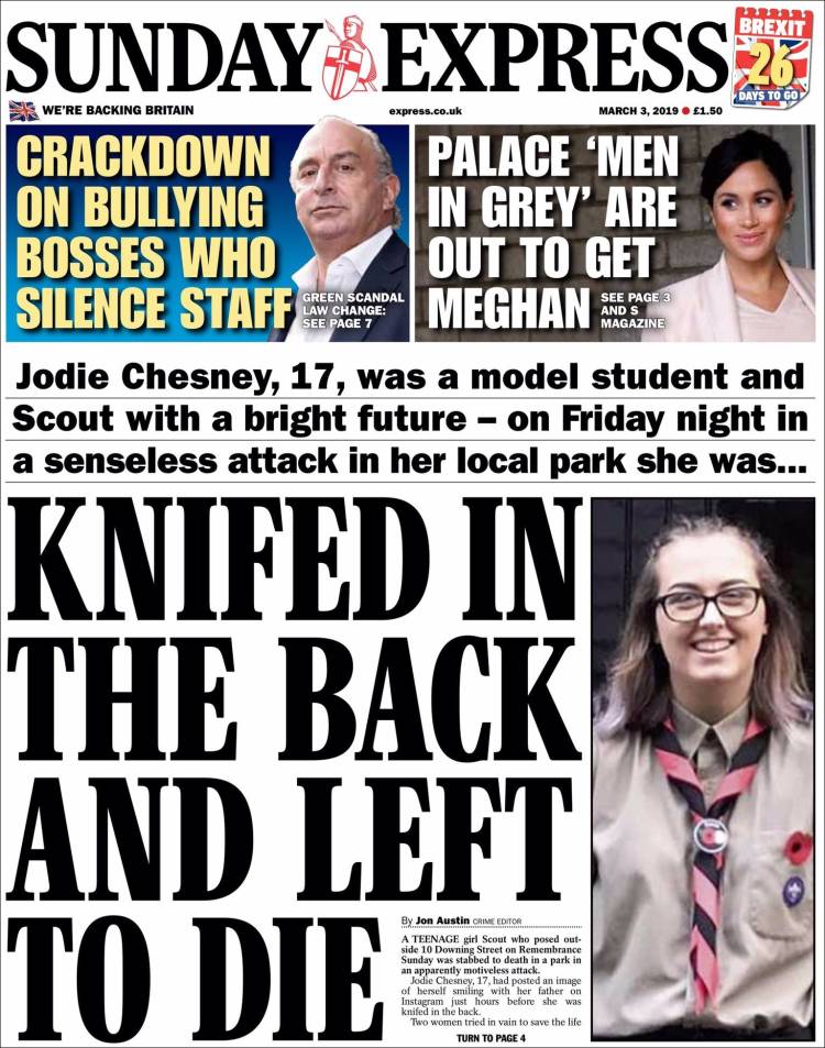 Portada de Daily Express (Reino Unido)