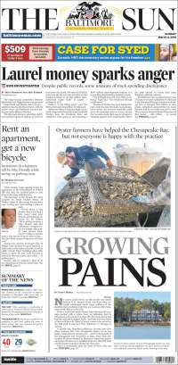 Portada de The Baltimore Sun (USA)