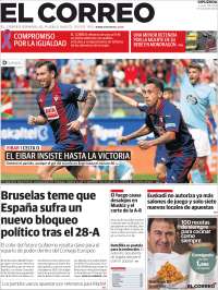 Portada de El Correo - Guipuzcoa (España)