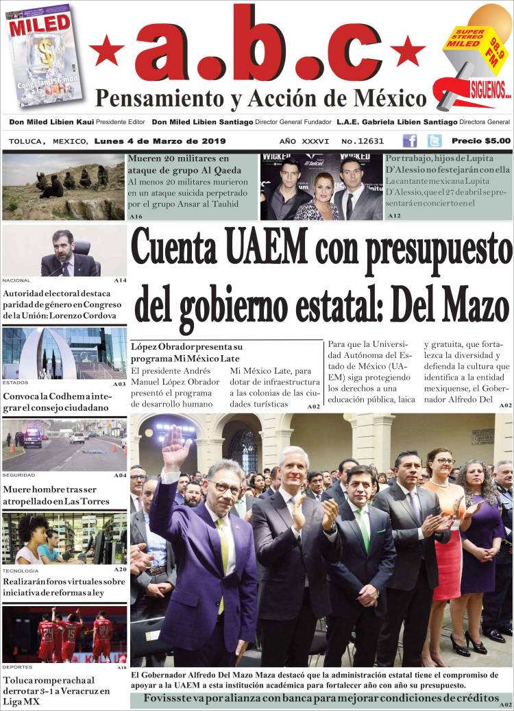 Portada de A.B.C.  (Mexico)