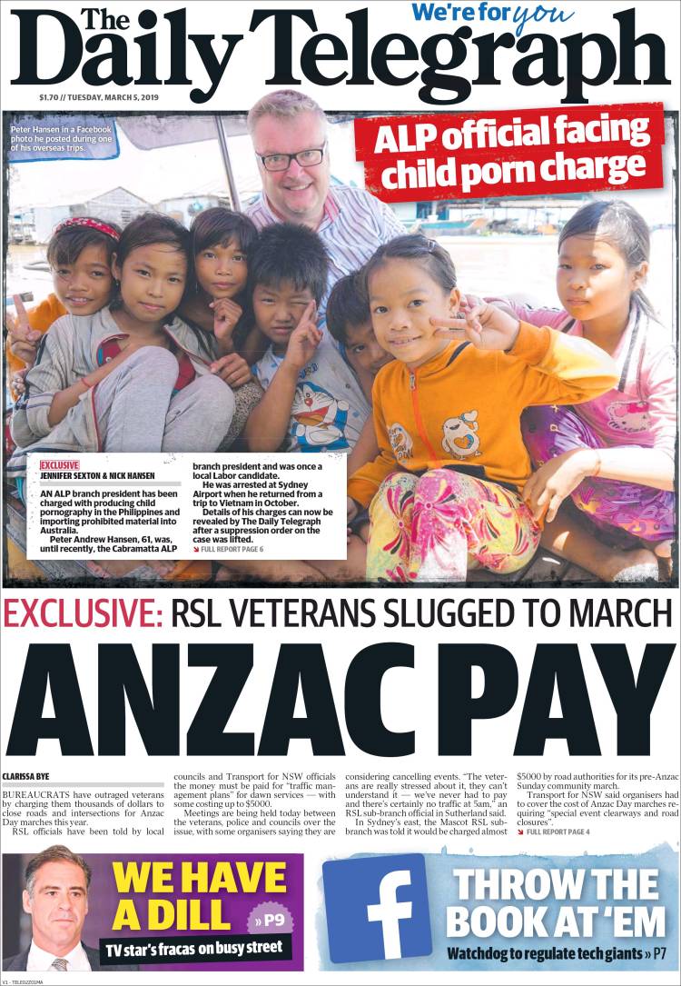 Portada de The Daily Telegraph (Australia)