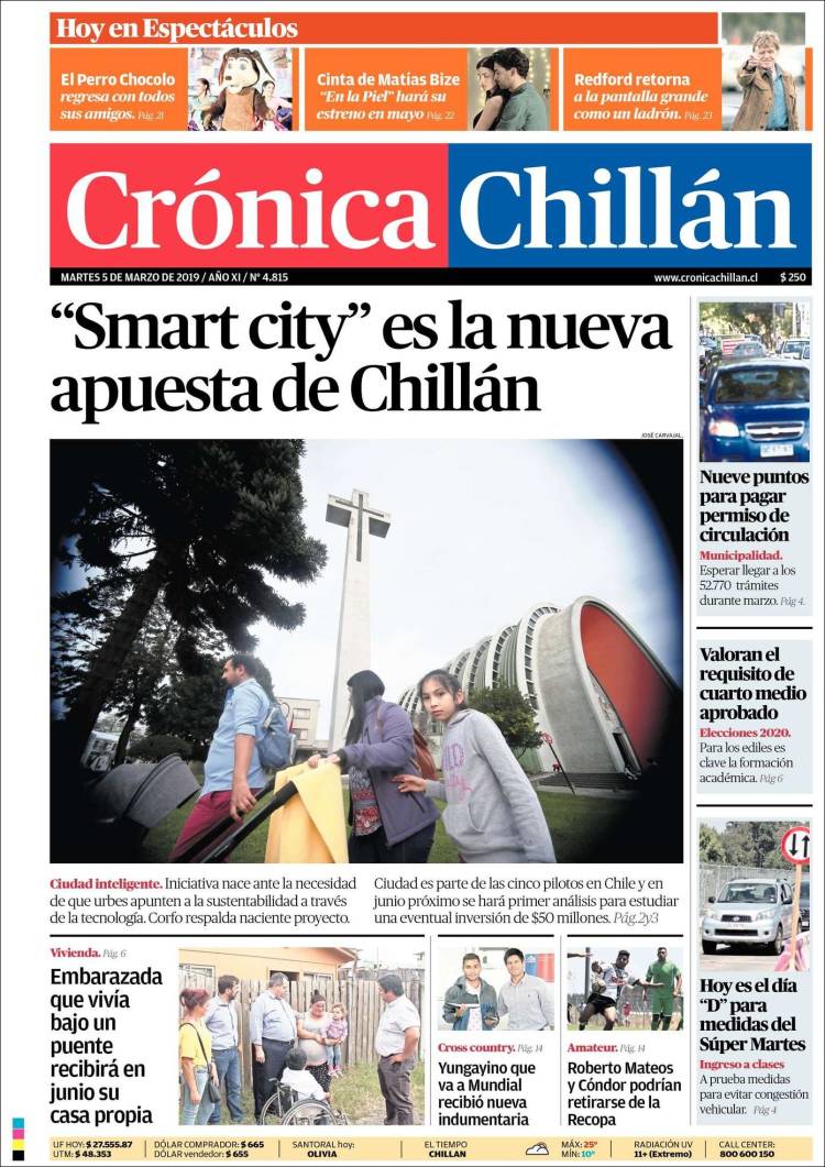 Portada de Crónica Chillán (Chile)