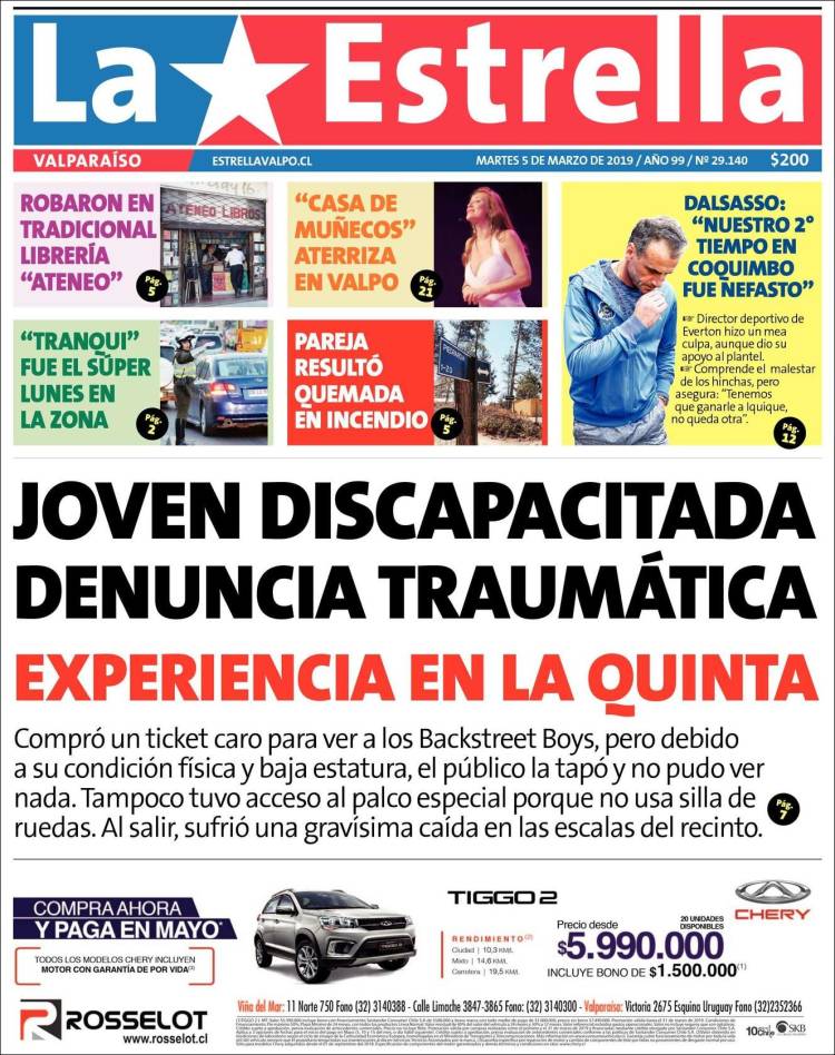 Portada de Estrella de Valparaiso (Chile)