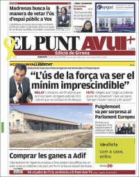 Portada de El Punt Avui - Girona (España)