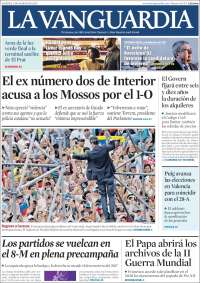 Portada de La Vanguardia (España)